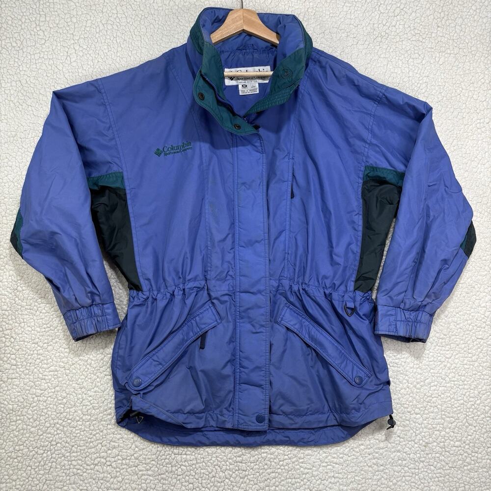 Columbia Womens Sz M Vintage 90s Long’s Peak 3-in-1 Blue & Green Jacket Bugaboo